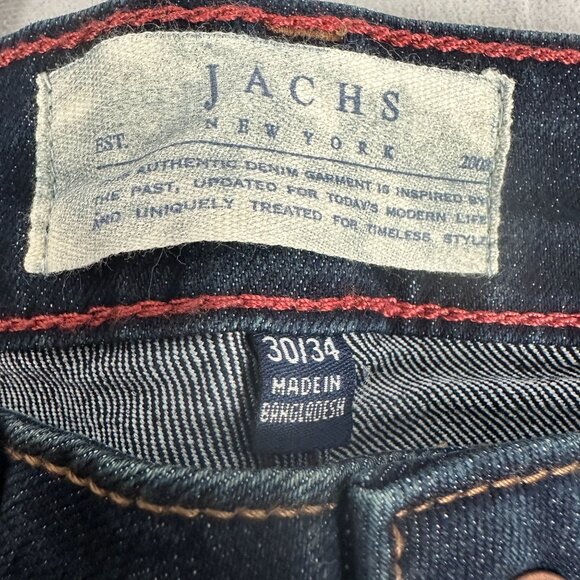Jachs New York Mens Straight Fit Dark Wash Denim Jeans 30x34 - Picture 5 of 7